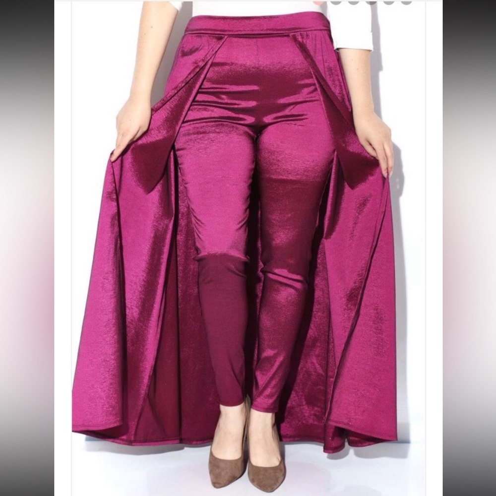Pants with over skirt